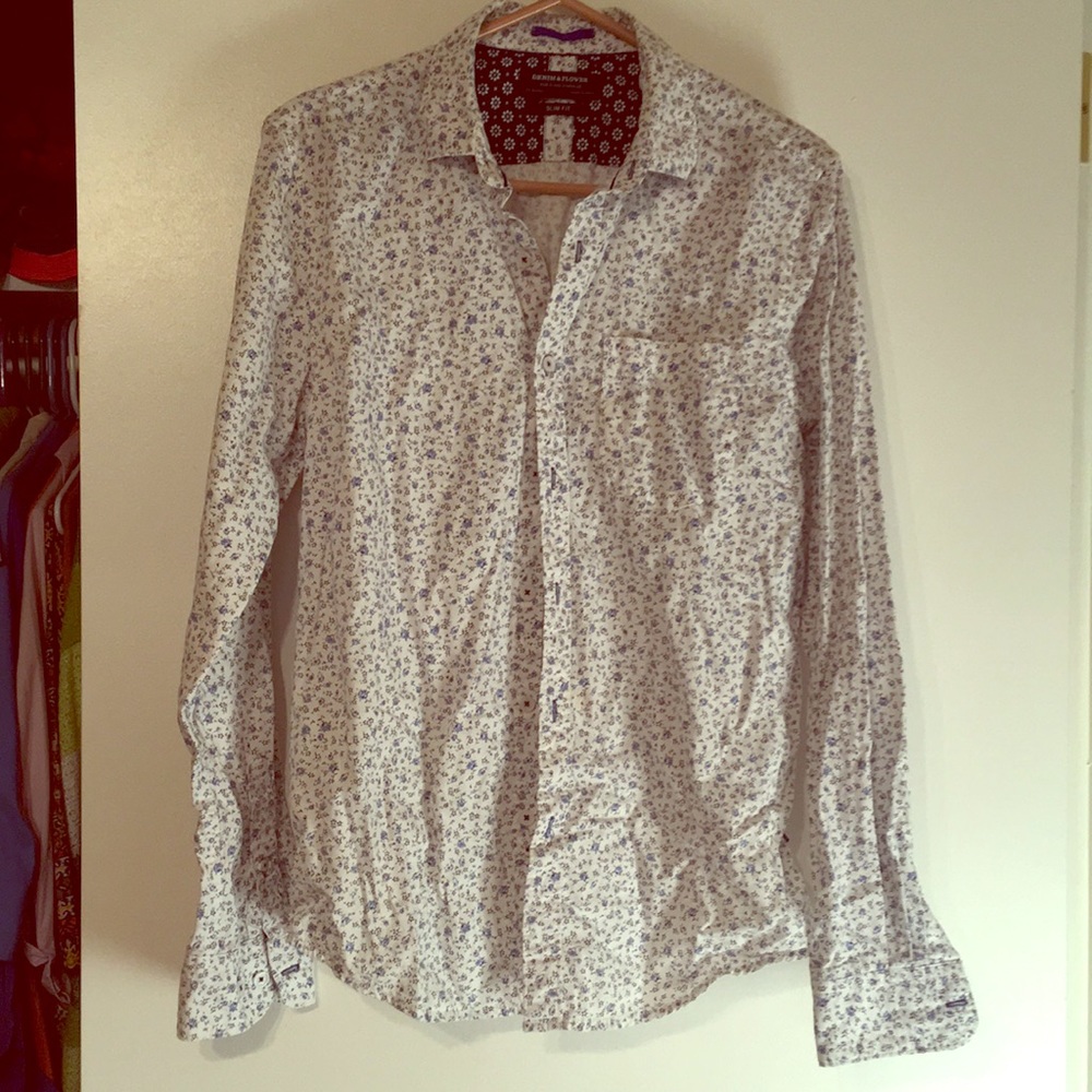 Slim Fit Men’s Floral Button Down